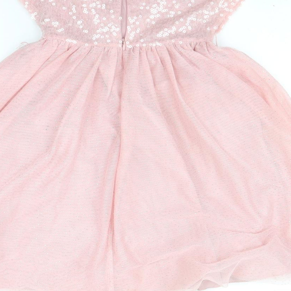 Monsoon Girls Pink   Fit & Flare  Size 3 Years