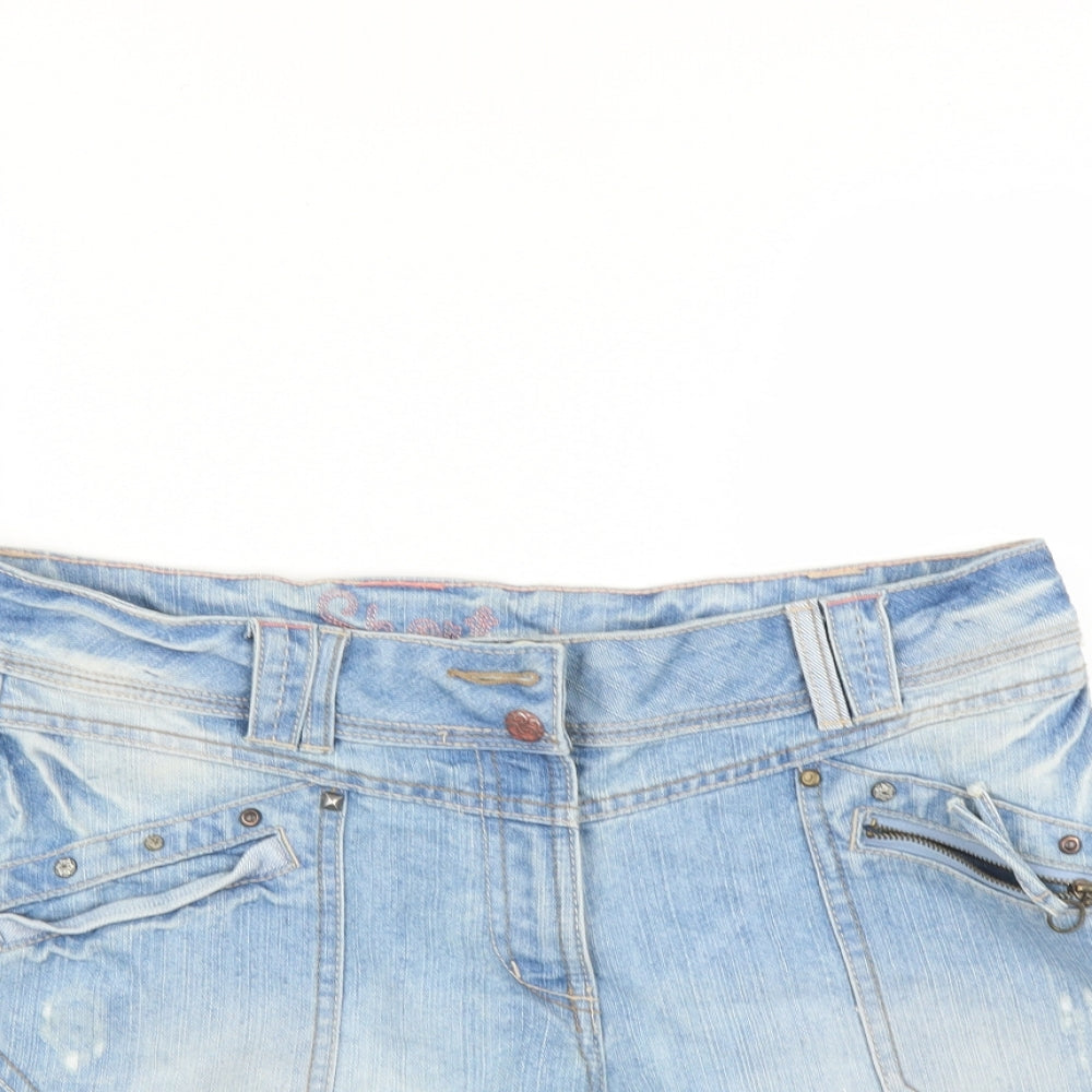 George Womens Blue   Hot Pants Shorts Size 16