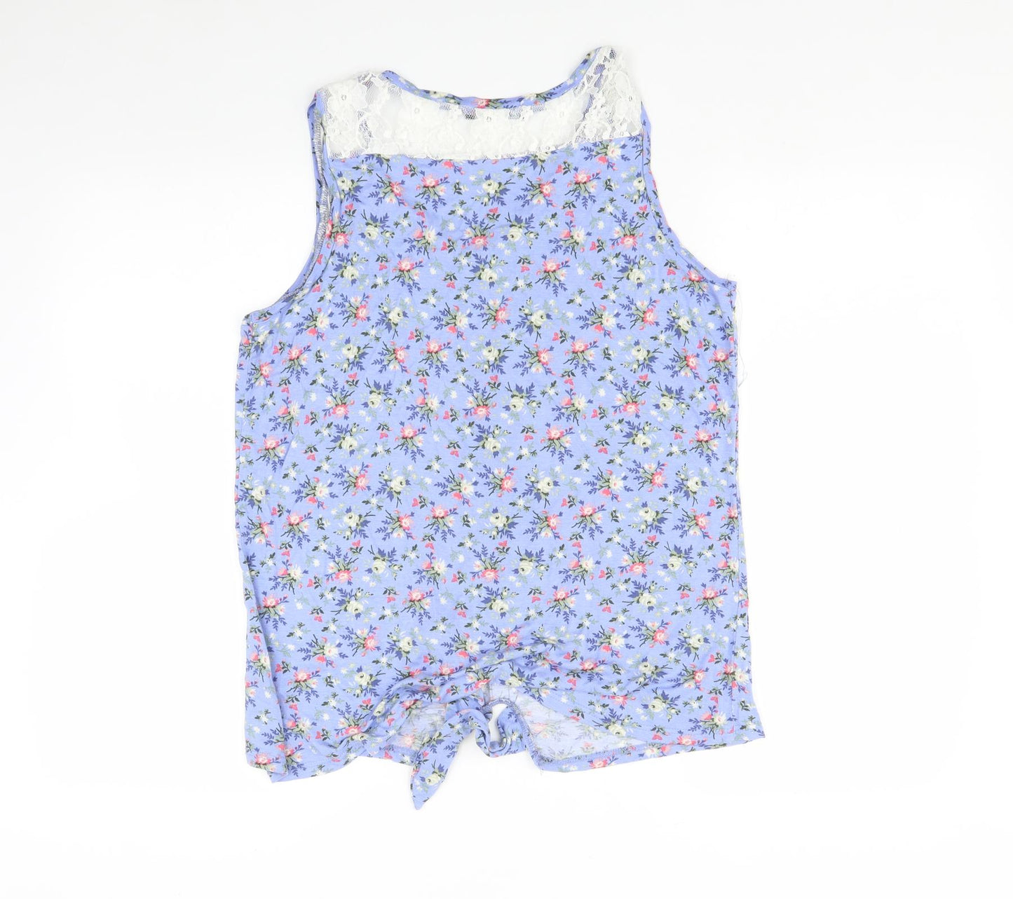 George Womens Purple Floral  Basic T-Shirt Size 14