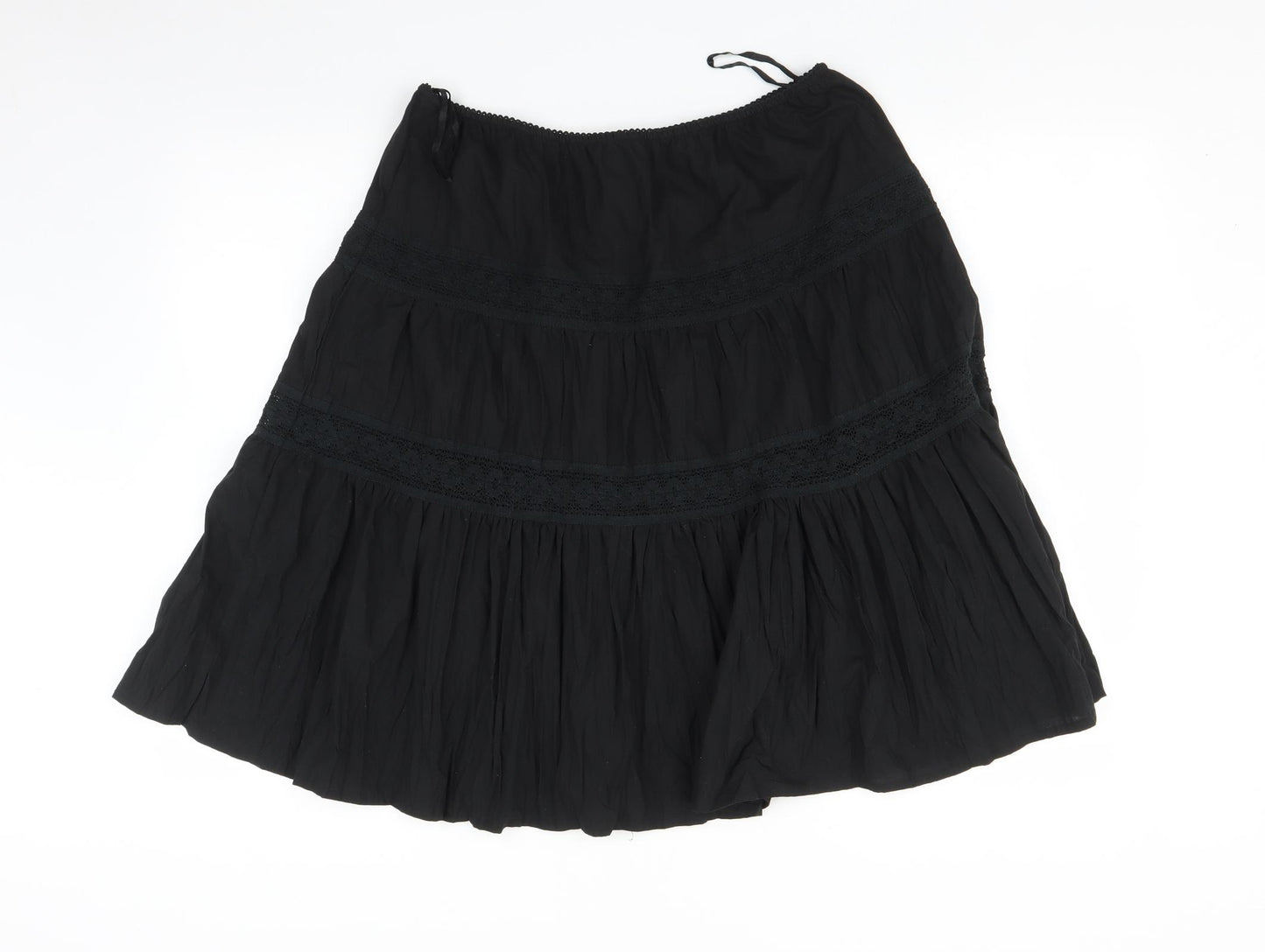 MKOne Womens Black   Pleated Skirt Size 14