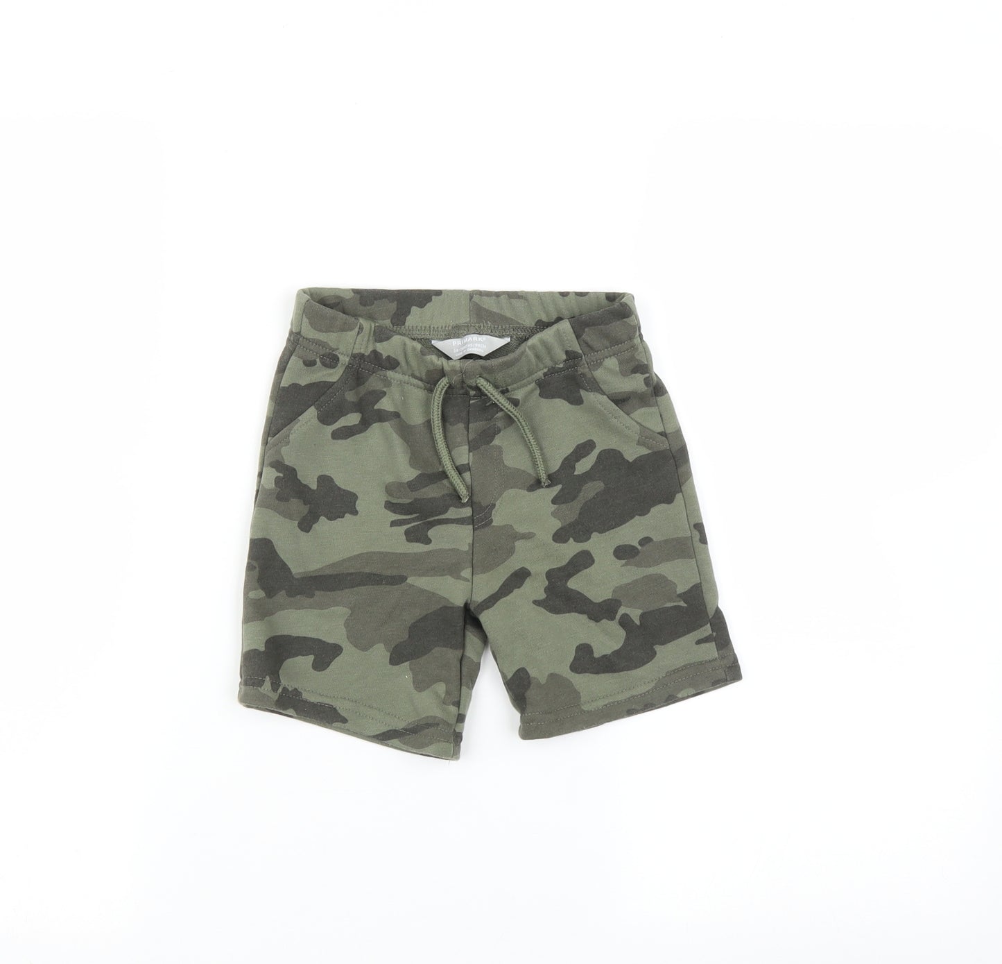 Primark Boys Green Camouflage  Sweat Shorts Size 2-3 Years