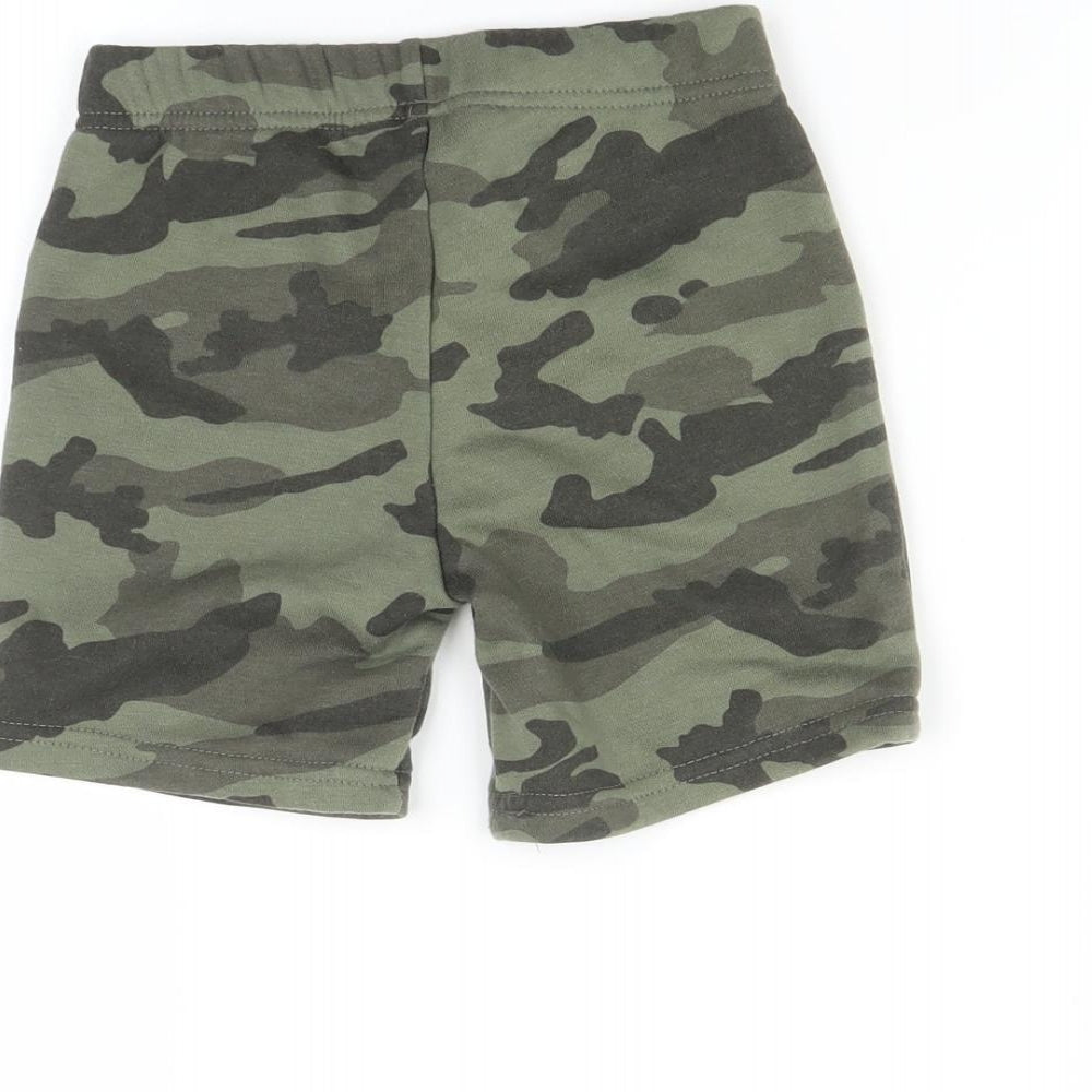 Primark Boys Green Camouflage  Sweat Shorts Size 2-3 Years