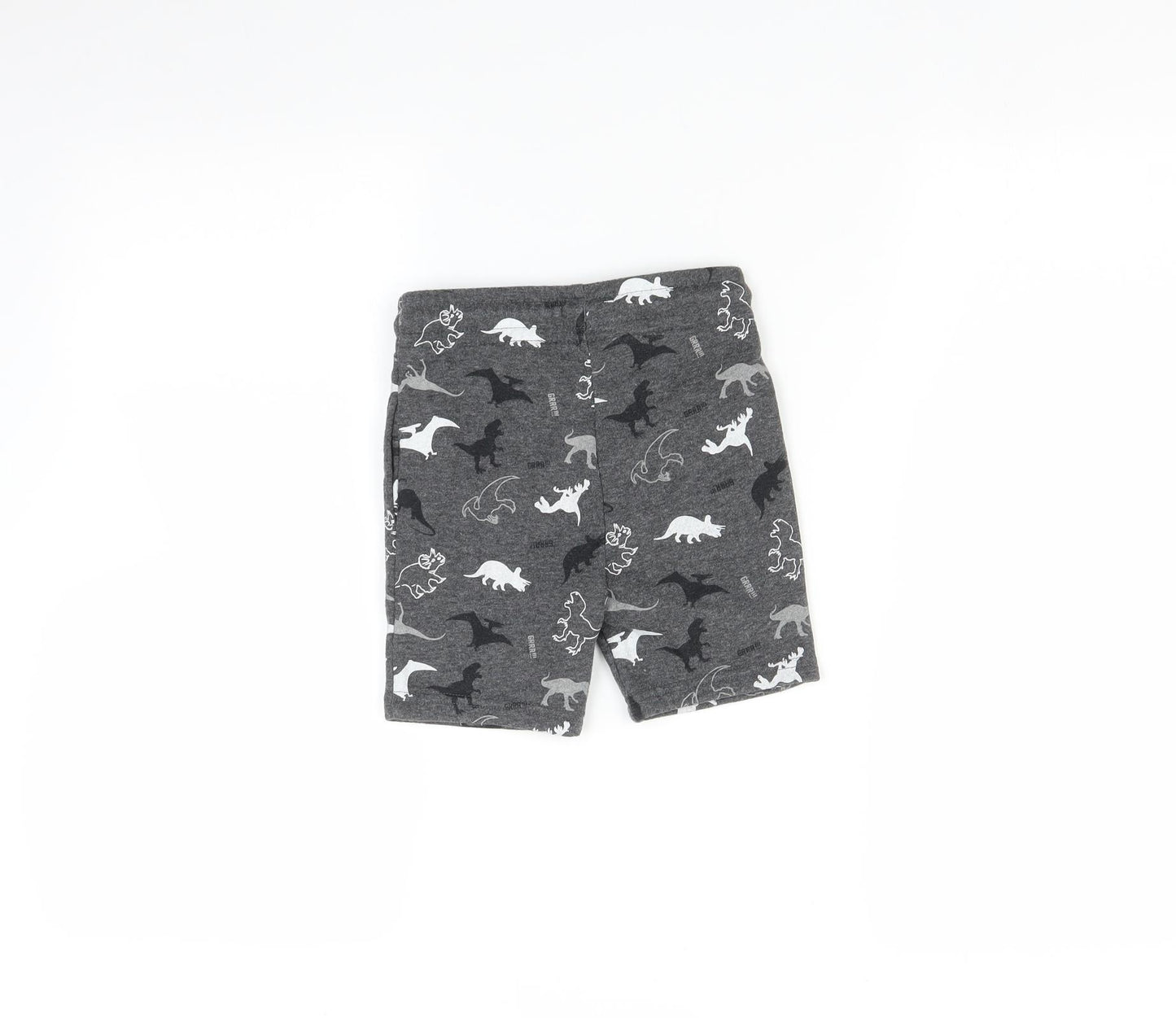 Primark Boys Grey   Sweat Shorts Size 2-3 Years - Dinosaur print