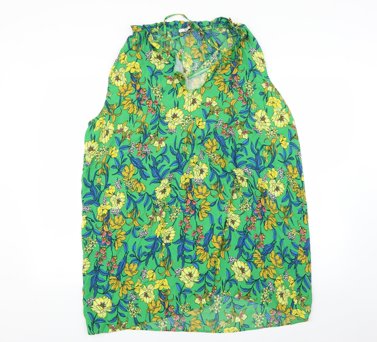 TU Womens Green Floral  Basic Blouse Size 22