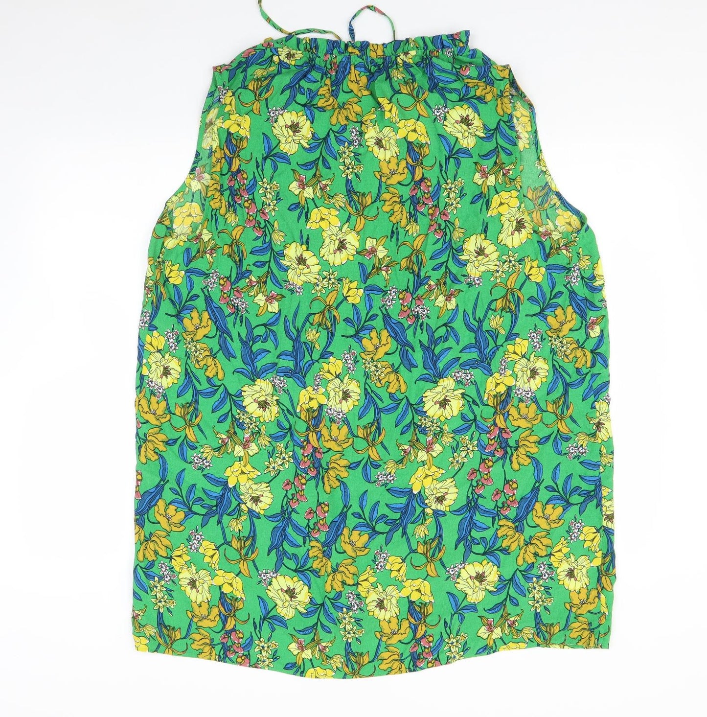 TU Womens Green Floral  Basic Blouse Size 22