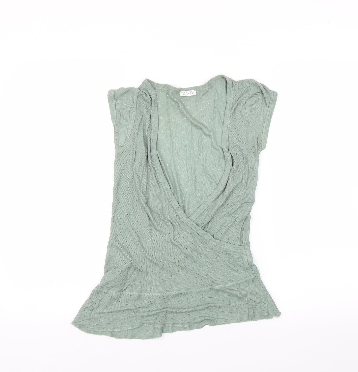 Topshop Womens Green   Basic T-Shirt Size 8