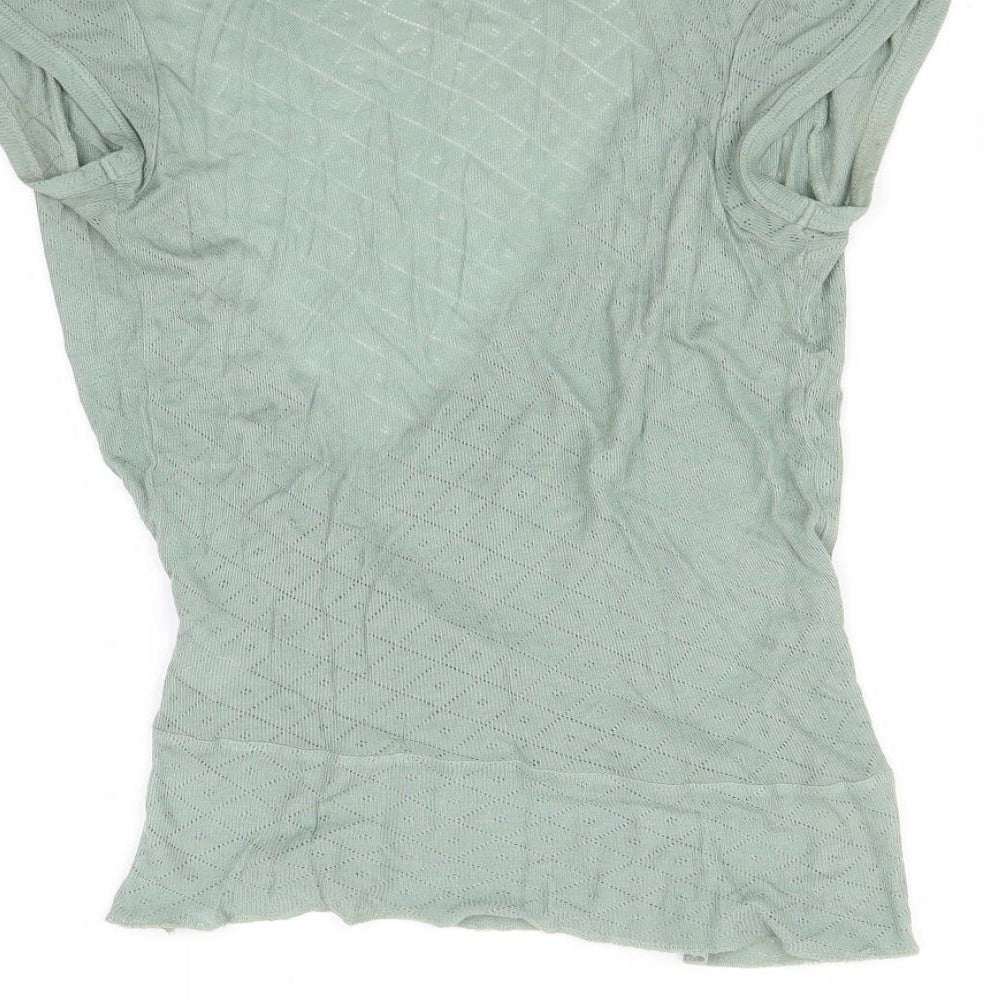 Topshop Womens Green   Basic T-Shirt Size 8