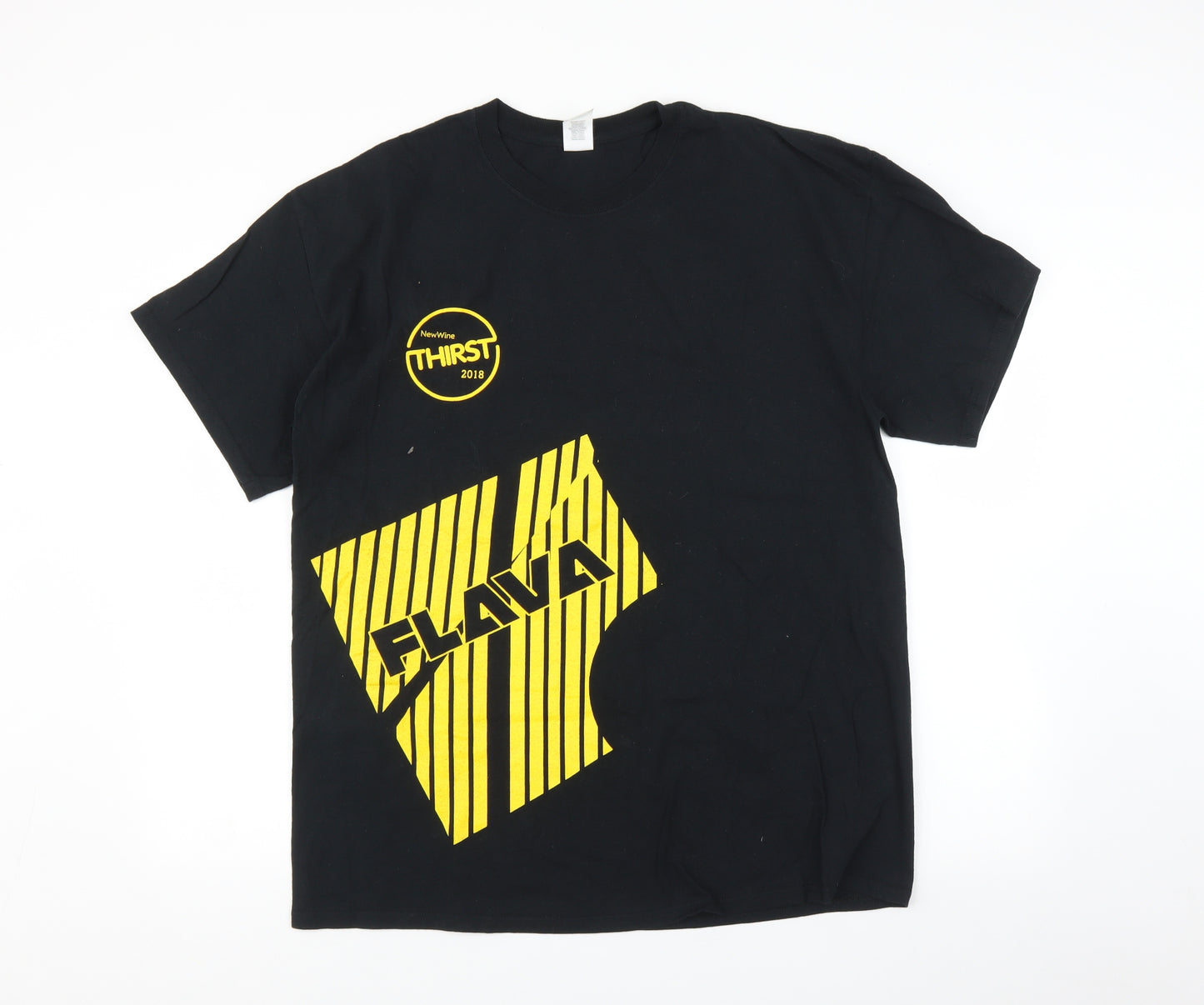 Gildan Mens Black    T-Shirt Size XL