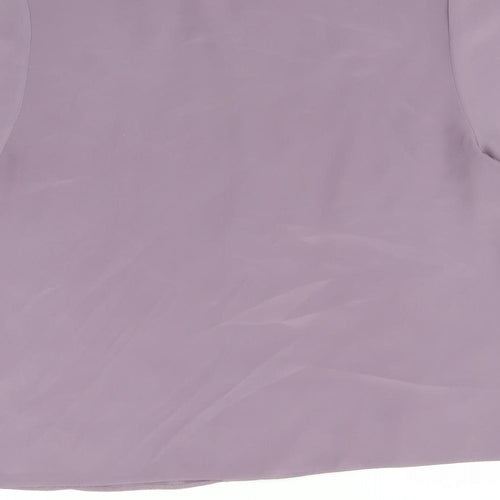 BERKETEX Womens Purple Floral  Basic Button-Up Size 14