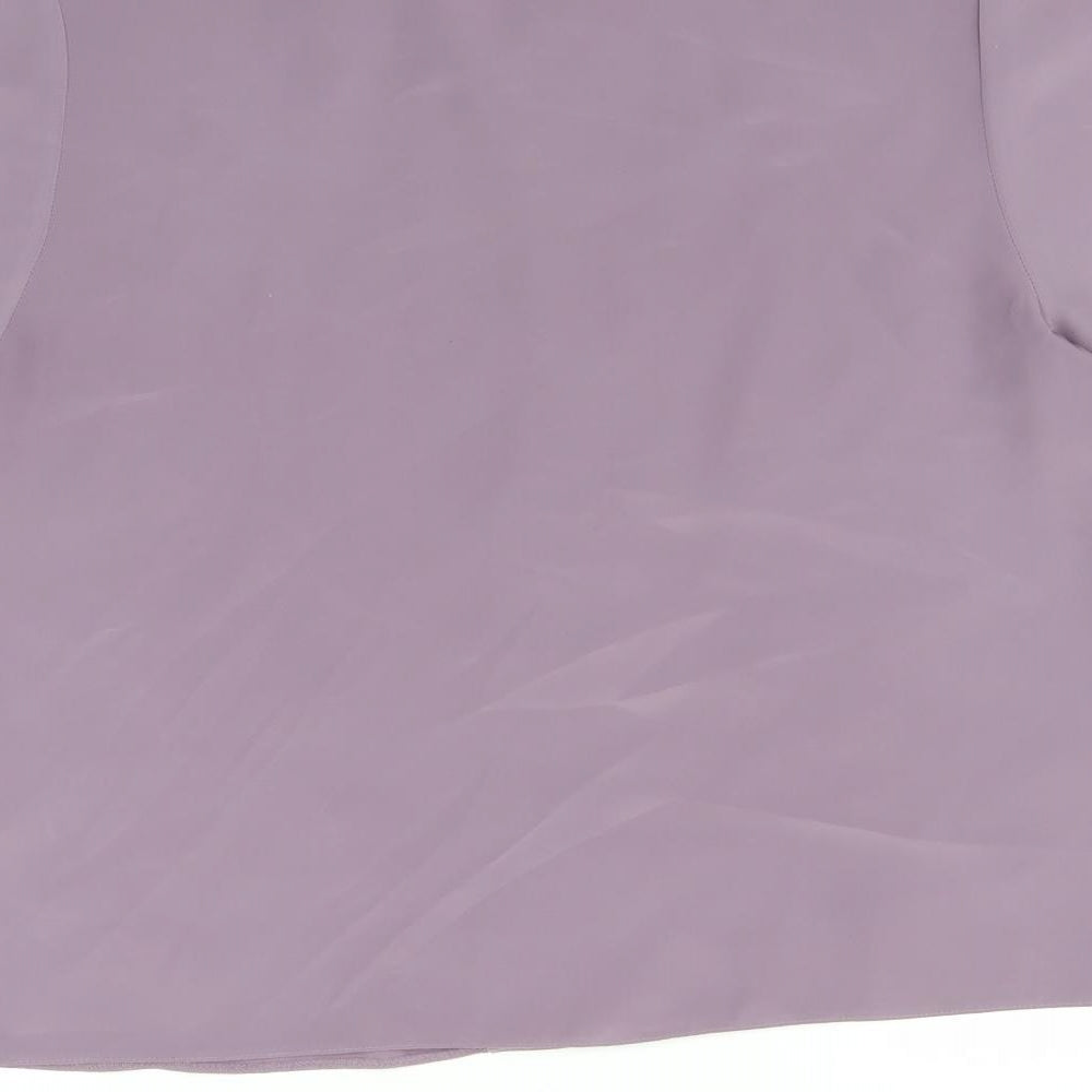 BERKETEX Womens Purple Floral  Basic Button-Up Size 14