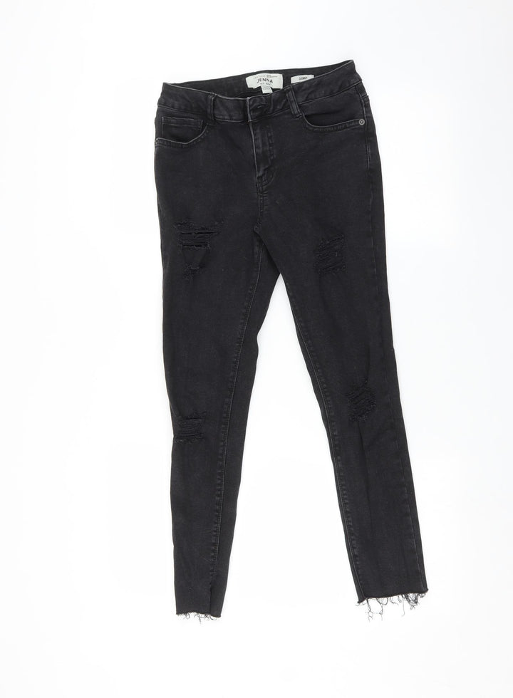 New Look Girls Black   Skinny Jeans Size 12 Years - Distressed