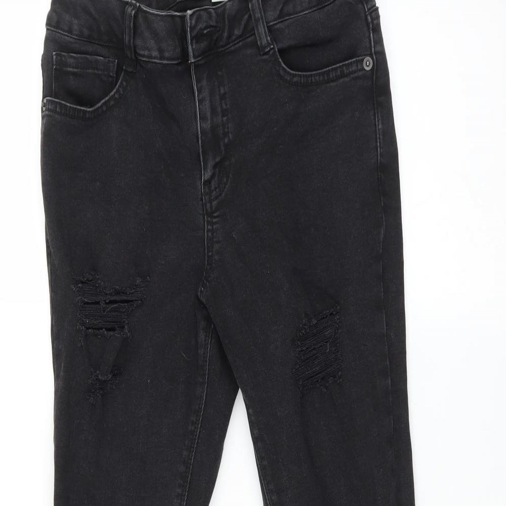 New Look Girls Black   Skinny Jeans Size 12 Years - Distressed