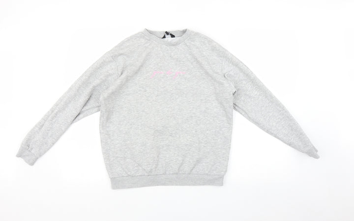 New Look Girls Grey   Pullover Sweatshirt Size 12-13 Years