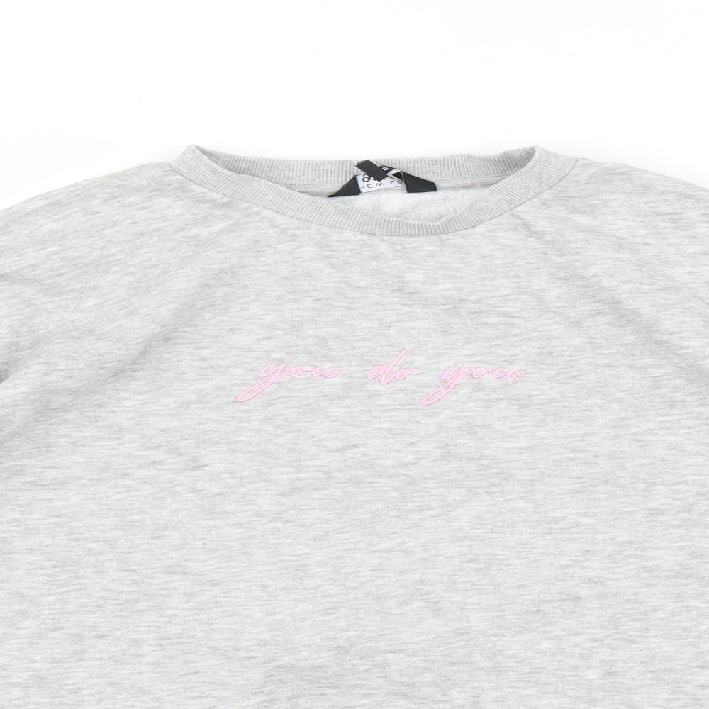 New Look Girls Grey   Pullover Sweatshirt Size 12-13 Years