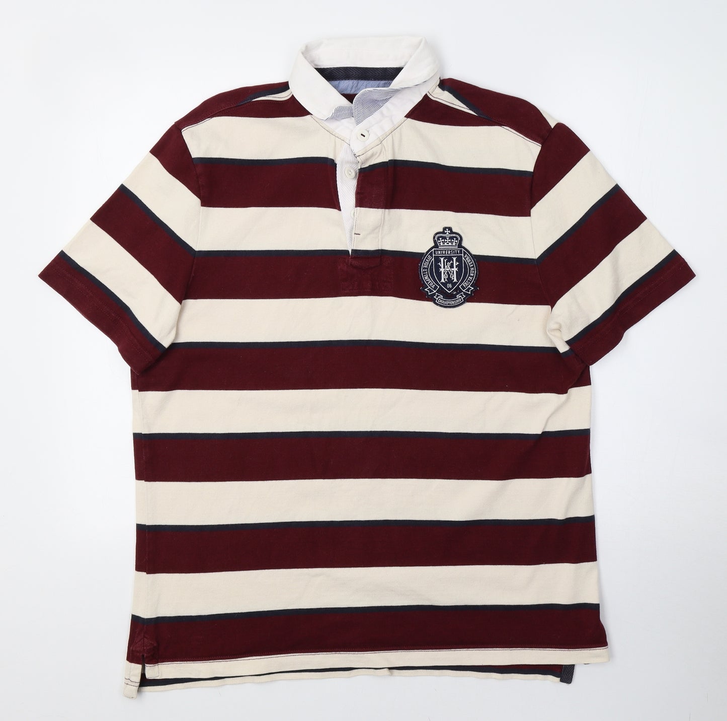 Howick Mens Multicoloured Striped   Polo Size L  - Rugby Shirt