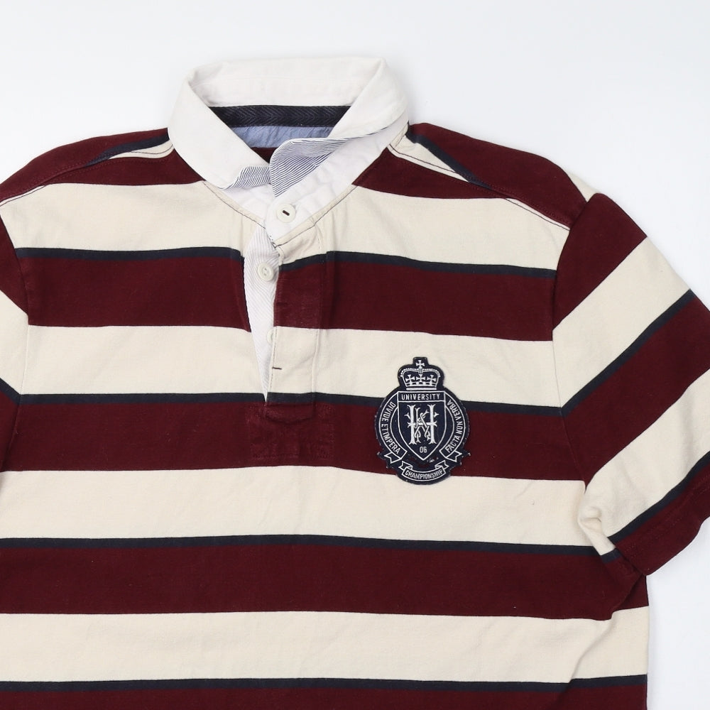 Howick Mens Multicoloured Striped   Polo Size L  - Rugby Shirt