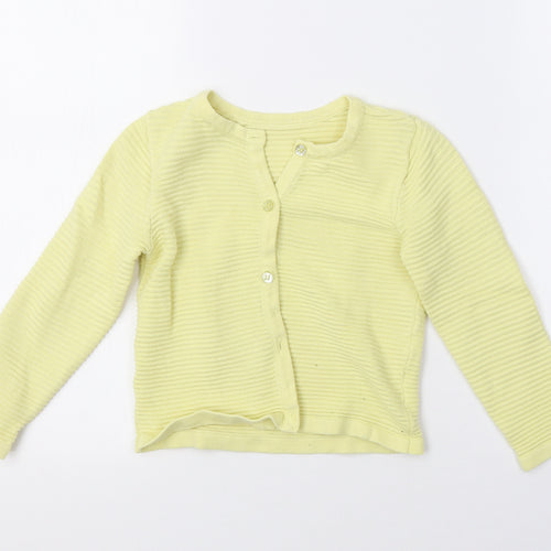 Nutmeg Girls Yellow  Knit Cape Jumper Size 4-5 Years  - Ribbed