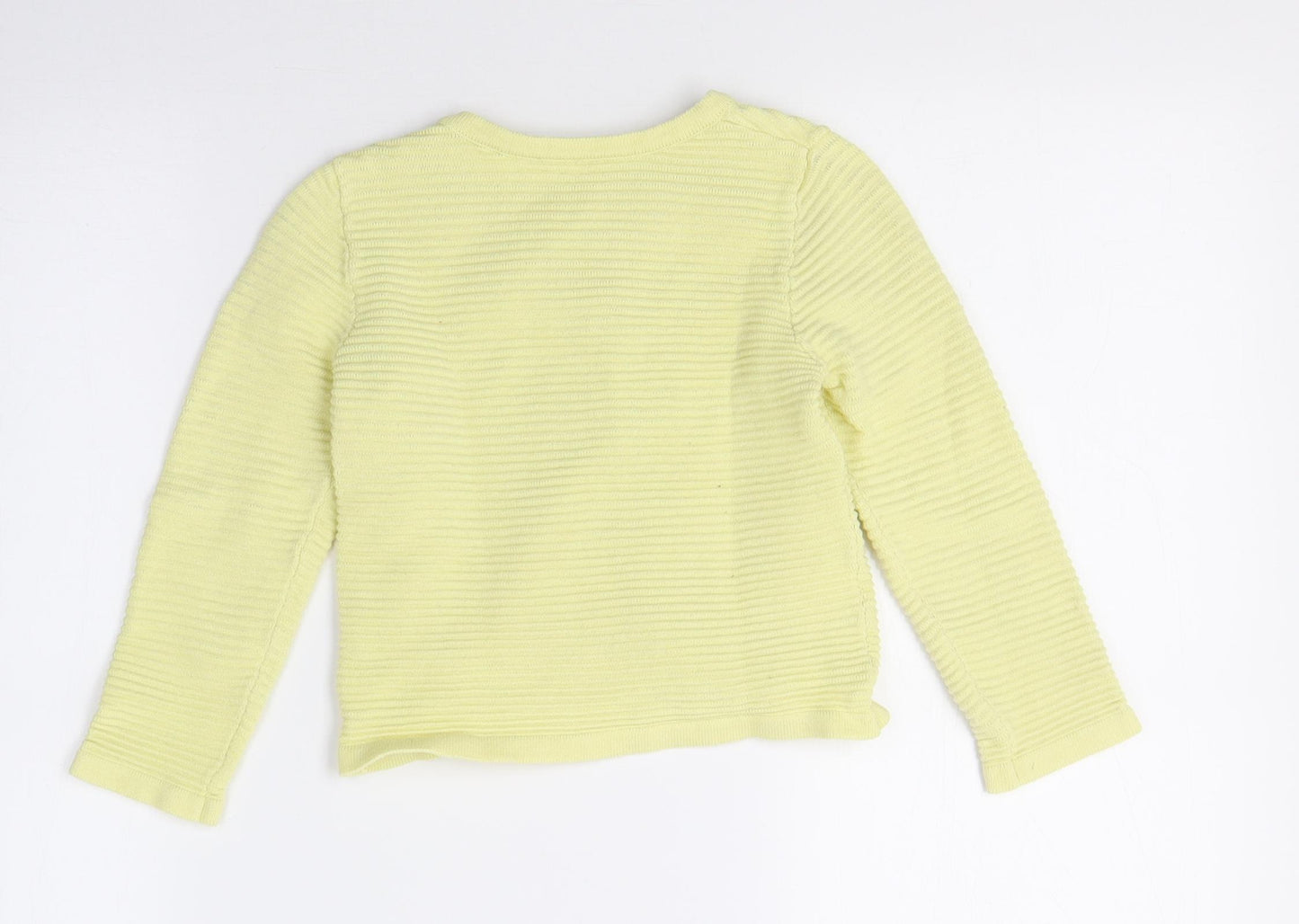Nutmeg Girls Yellow  Knit Cape Jumper Size 4-5 Years  - Ribbed