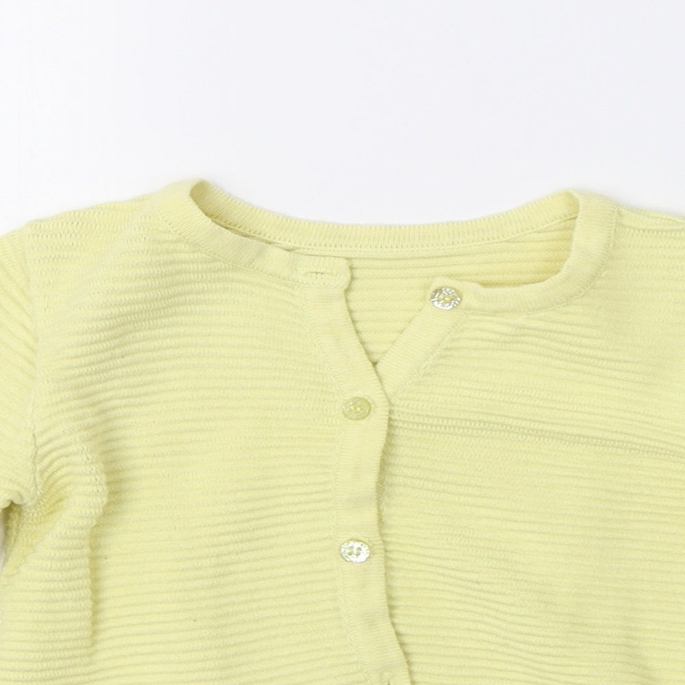 Nutmeg Girls Yellow  Knit Cape Jumper Size 4-5 Years  - Ribbed