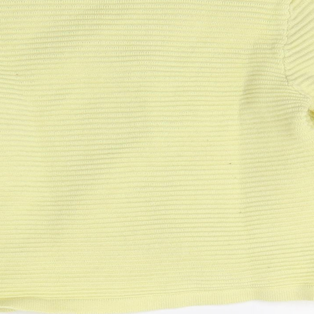 Nutmeg Girls Yellow  Knit Cape Jumper Size 4-5 Years  - Ribbed