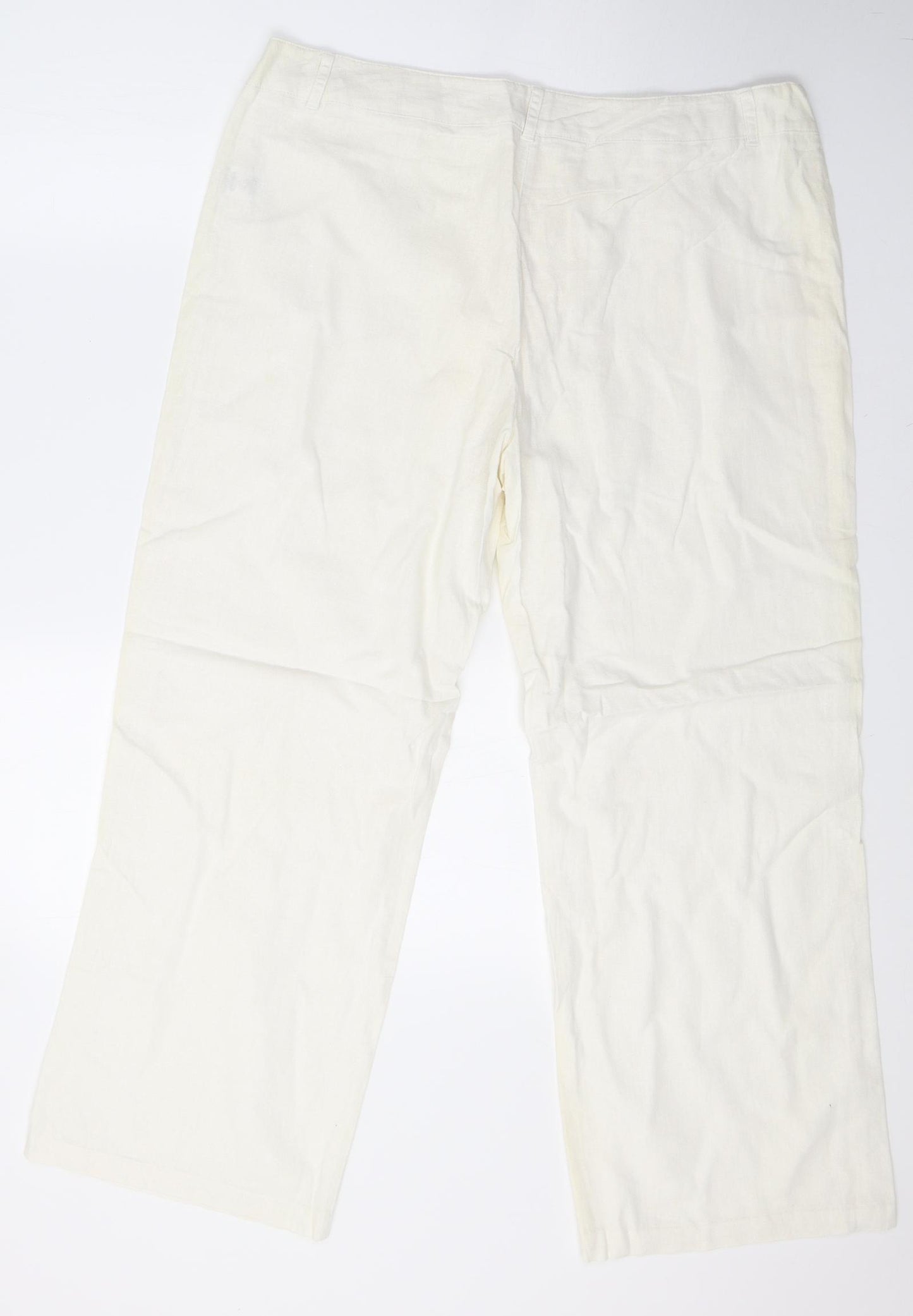F&F Womens Ivory   Trousers  Size 16 L28 in