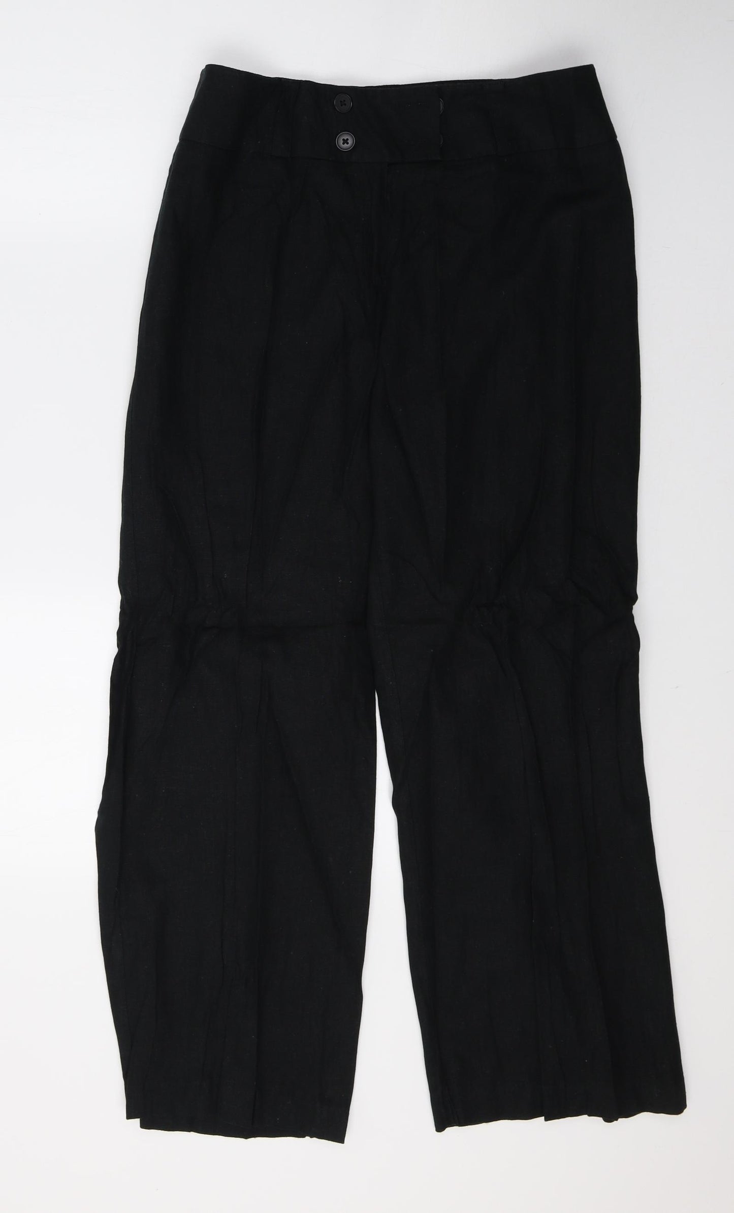 South Womens Black   Trousers  Size 12 L27 in