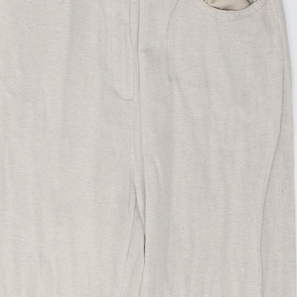 Afibel Womens Beige   Trousers  Size 10 L26 in