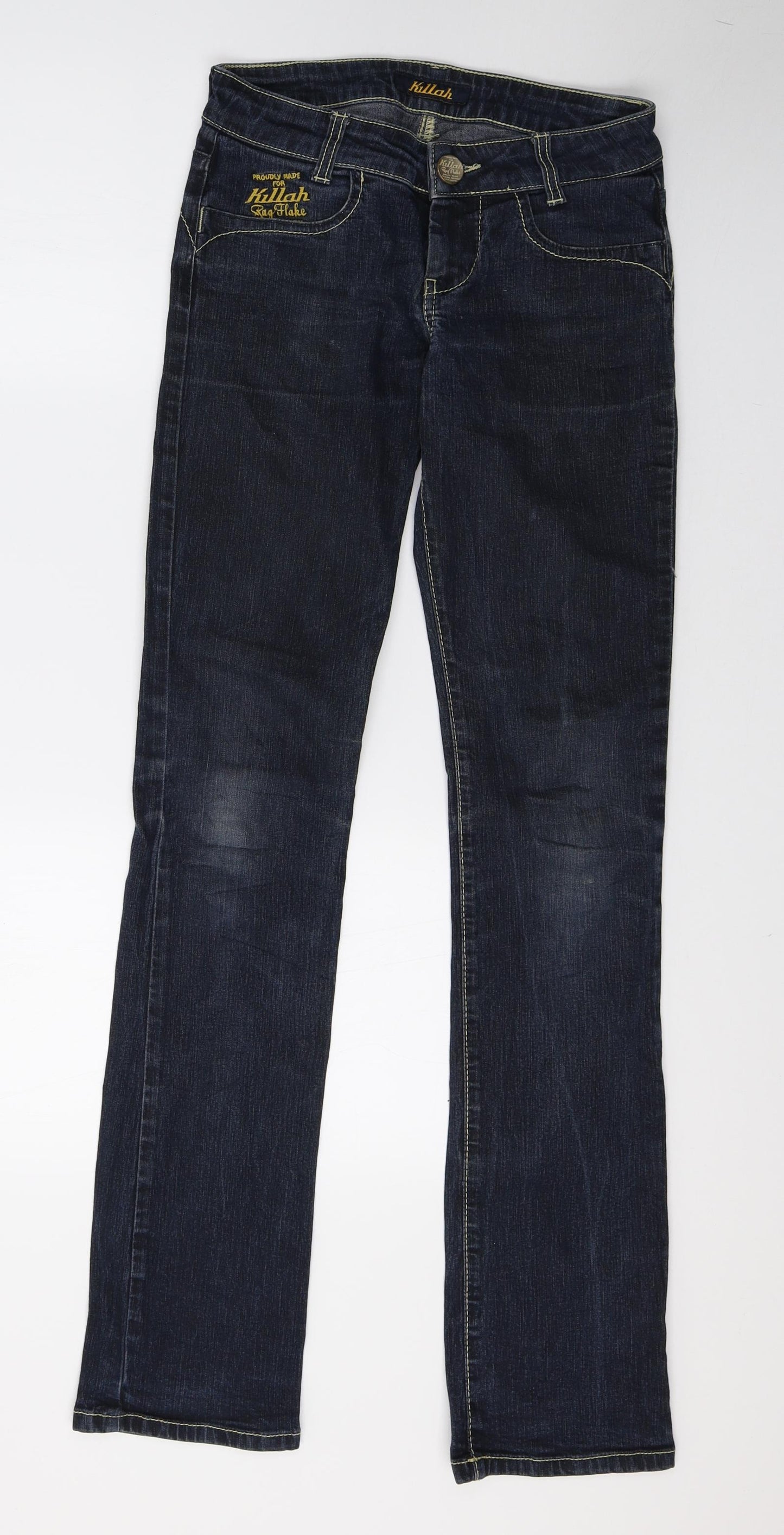 Killah Womens Blue  Denim Straight Jeans Size 26 L32 in