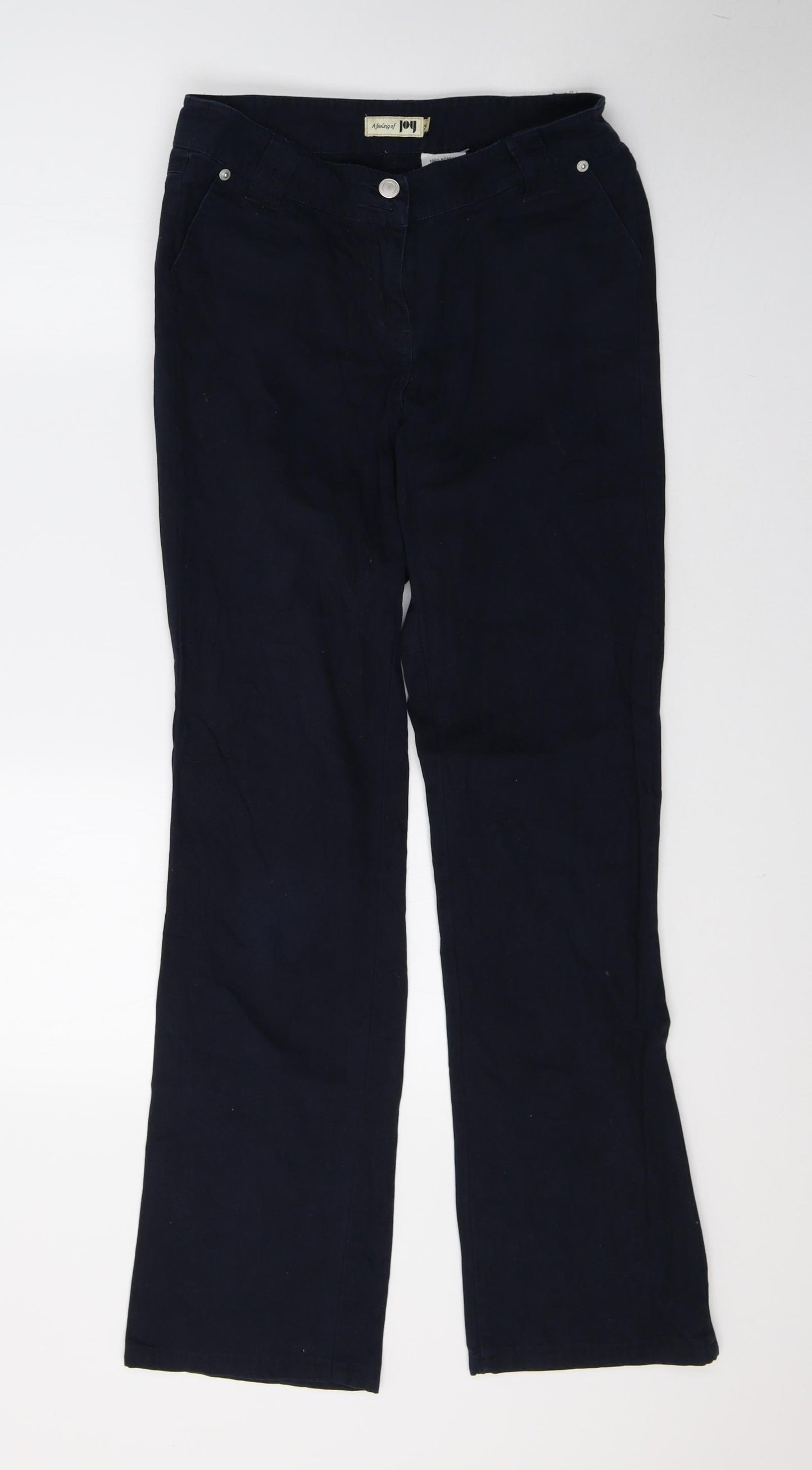Joy Womens Blue   Trousers  Size 8 L30 in