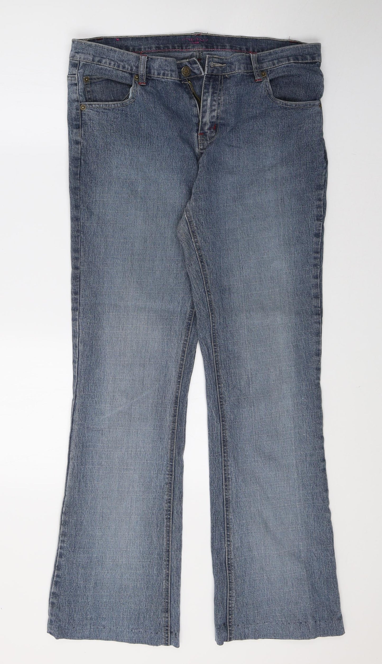 New Look Womens Blue  Denim Straight Jeans Size 16 L30 in