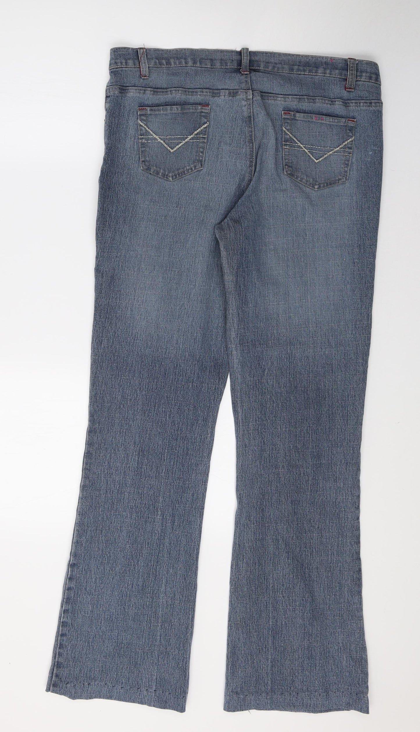 New Look Womens Blue  Denim Straight Jeans Size 16 L30 in