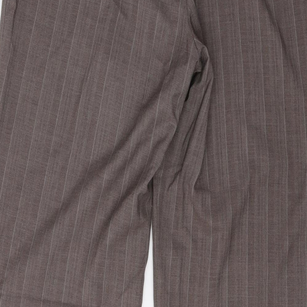NEXT Womens Brown Striped  Trousers  Size 12 L29 in