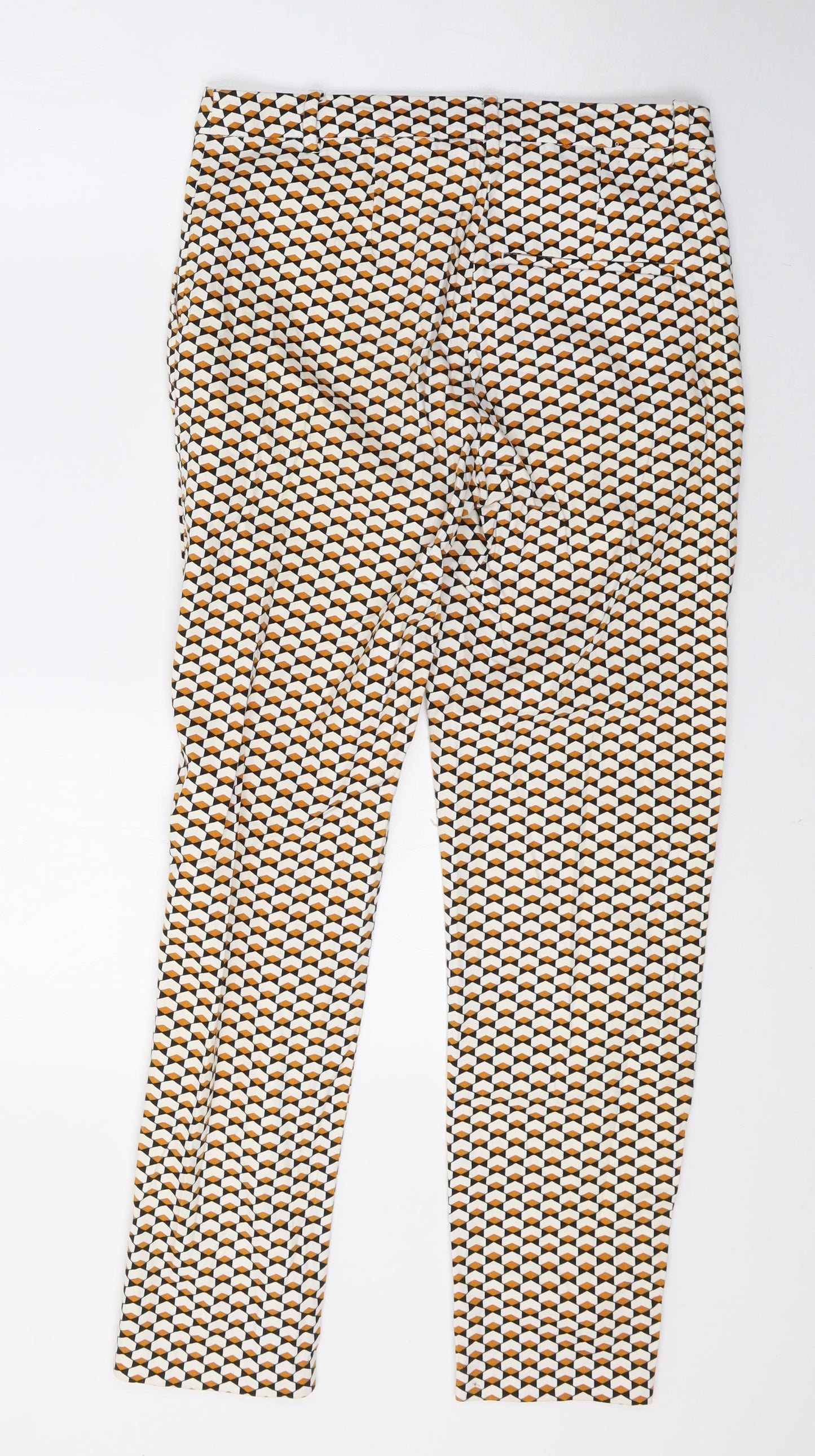 H&M Womens Multicoloured Geometric  Trousers  Size 8 L27 in