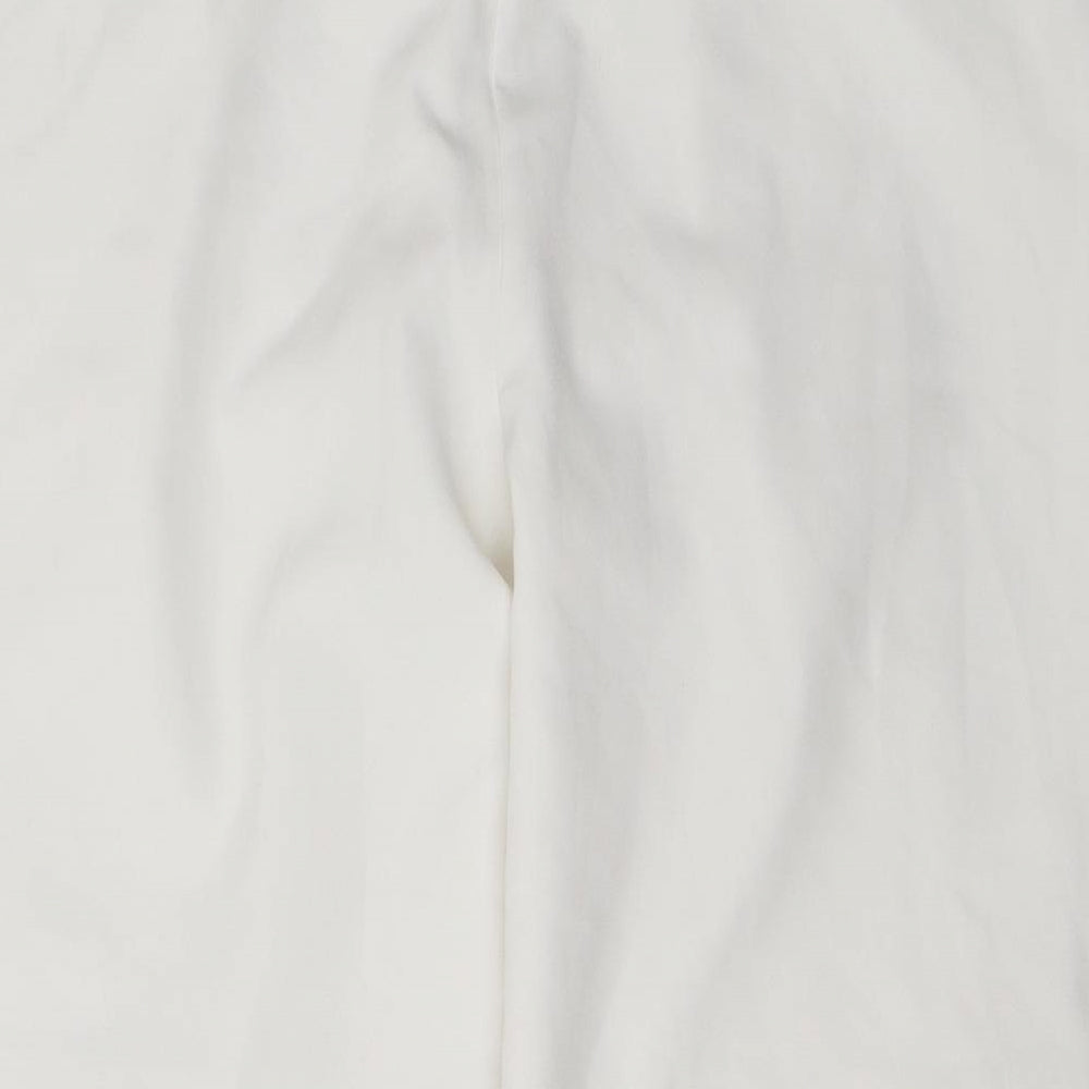 New Look Womens White   Cropped Trousers Size 12 L24 in
