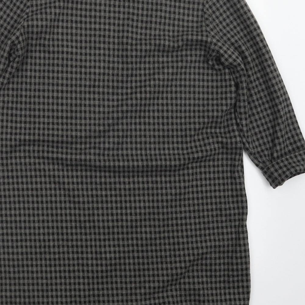 Marks and Spencer Womens Black Check  Shirt Dress  Size 14