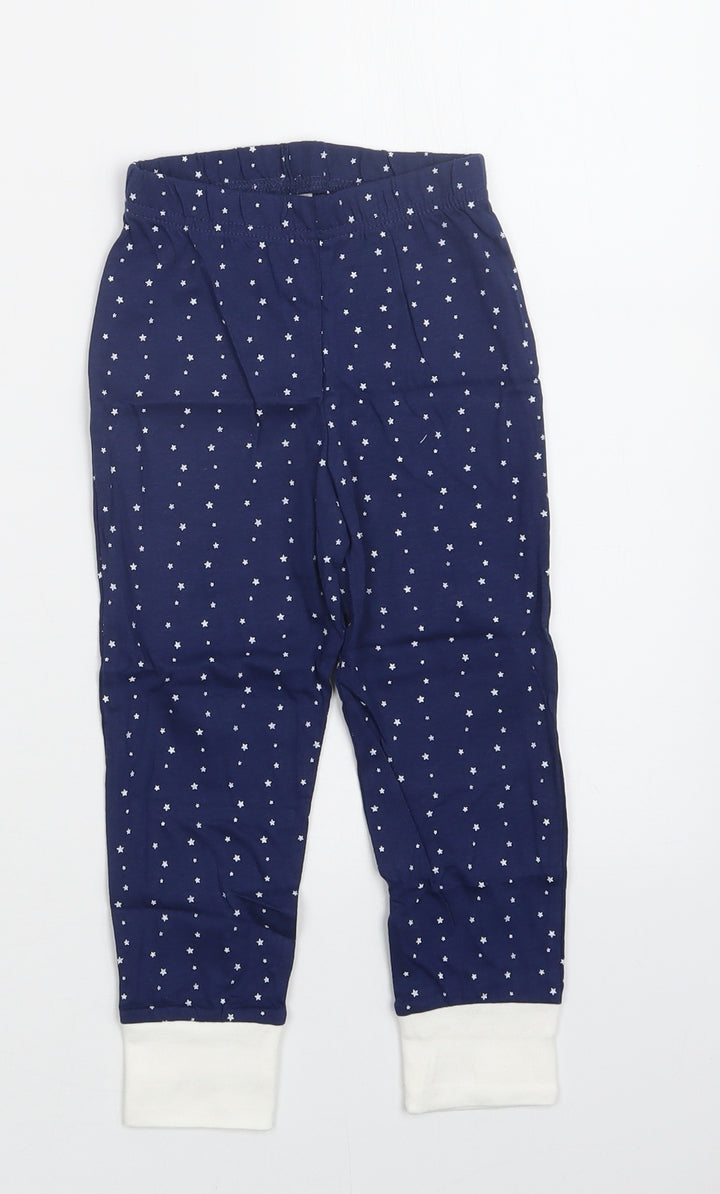 Lily & Dan Girls Blue Geometric Capri Pyjama Set Size 3-4 Years