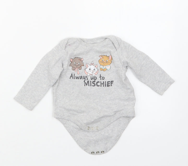 Tesco Girls Grey Babygrow One-Piece Size 3-6 Months - Disney