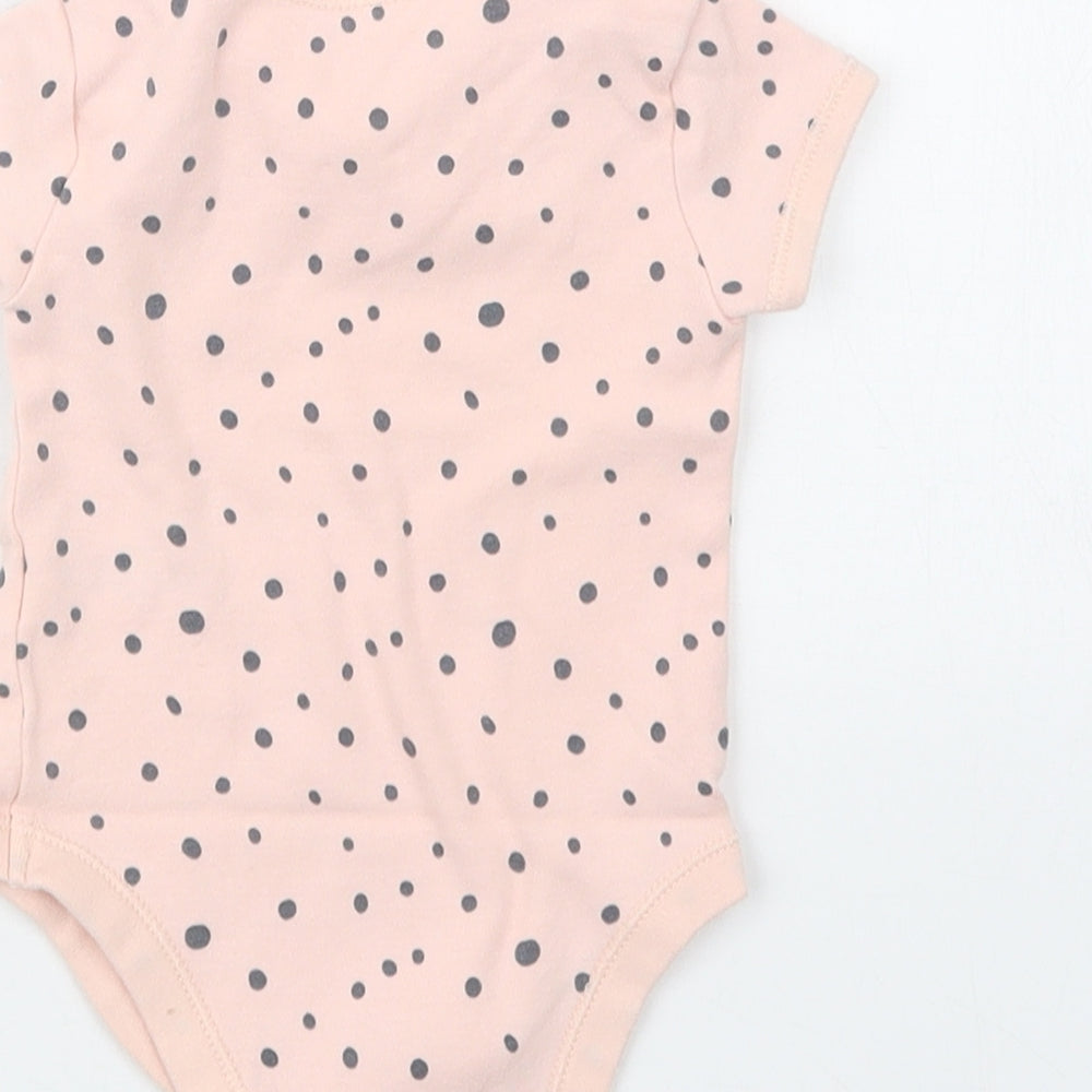 Matalan Girls Pink Geometric  Babygrow One-Piece Size 3-6 Months