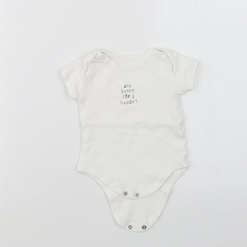 Matalan Baby White   Babygrow One-Piece Size 3-6 Months
