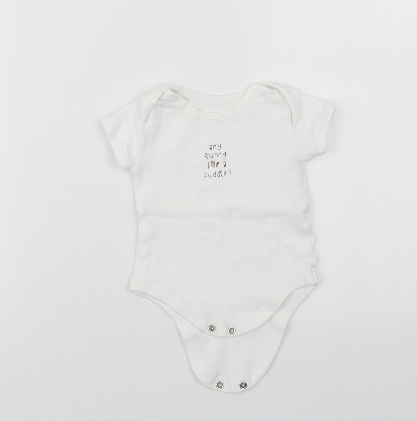 Matalan Baby White   Babygrow One-Piece Size 3-6 Months