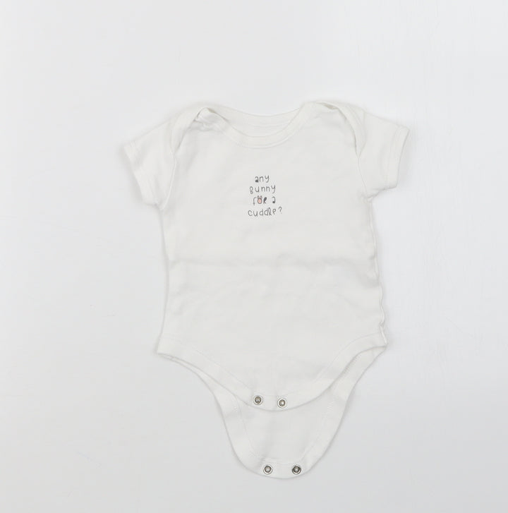 Matalan Baby White Babygrow One-Piece Size 3-6 Months