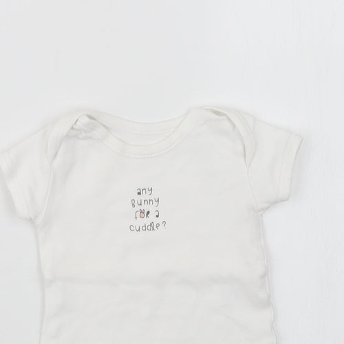 Matalan Baby White   Babygrow One-Piece Size 3-6 Months