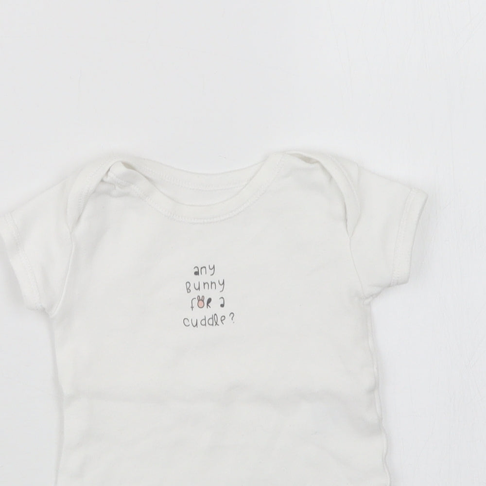 Matalan Baby White   Babygrow One-Piece Size 3-6 Months