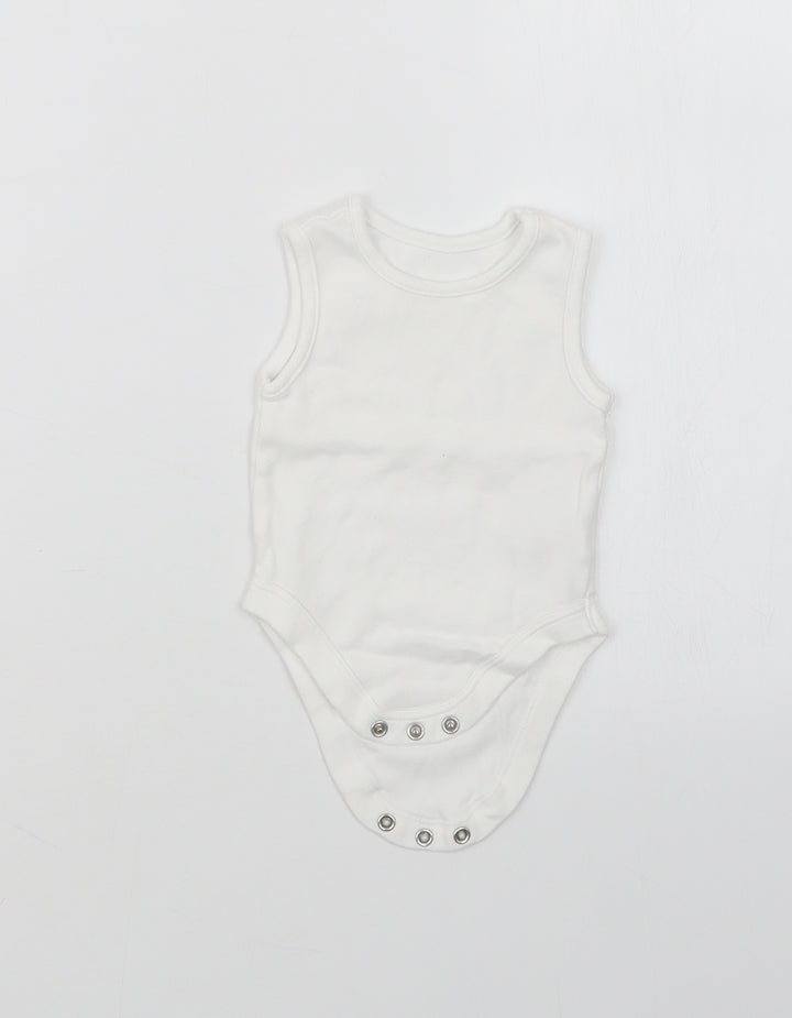George Baby White Babygrow One-Piece Size 3-6 Months