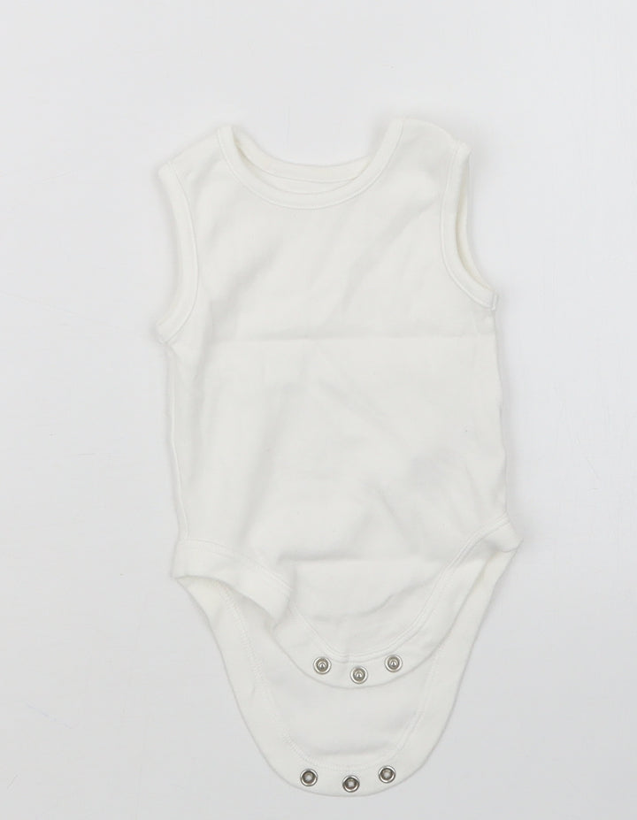 George Baby White Babygrow One-Piece Size 3-6 Months