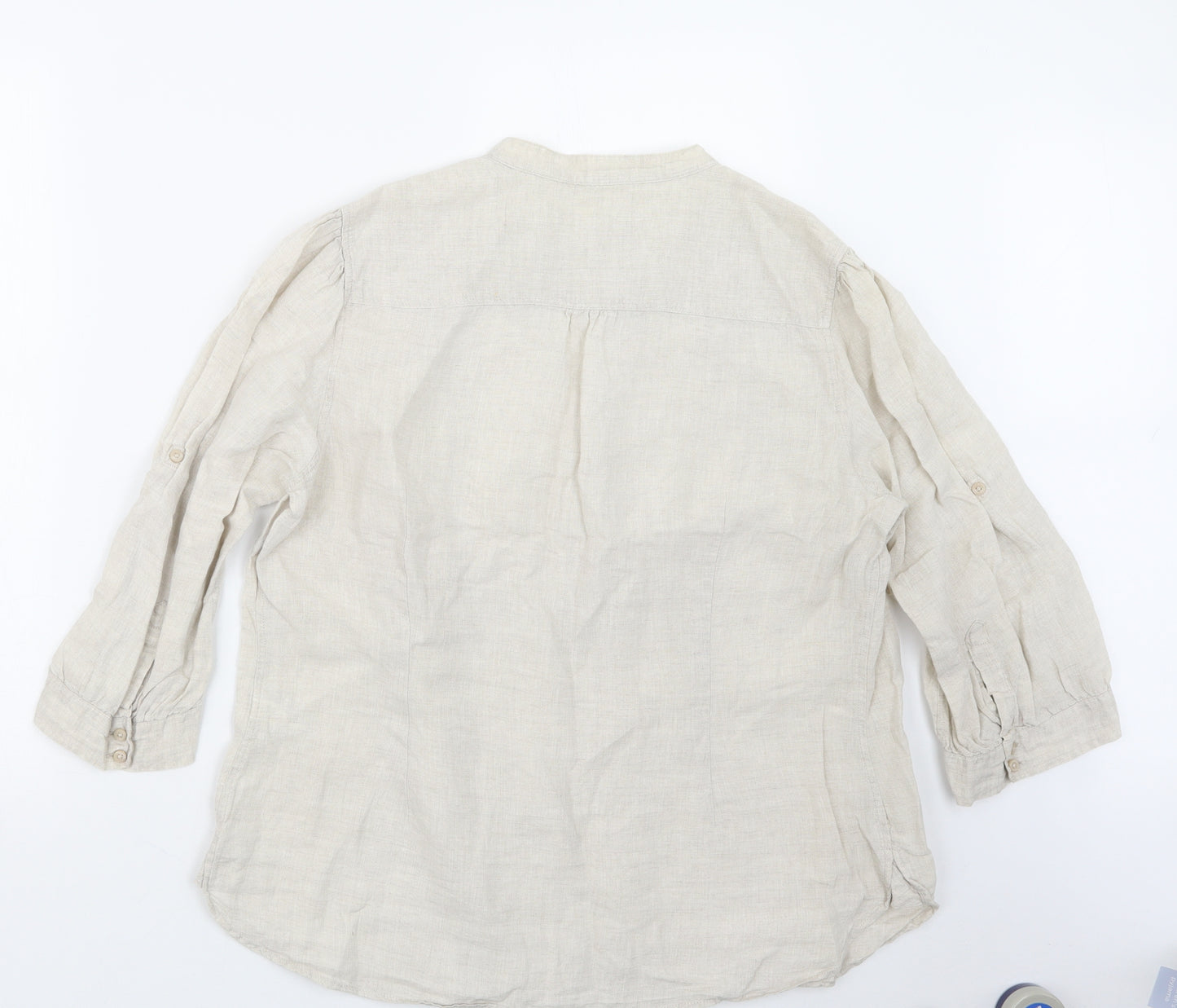Marks and Spencer Womens Beige   Basic Blouse Size 18