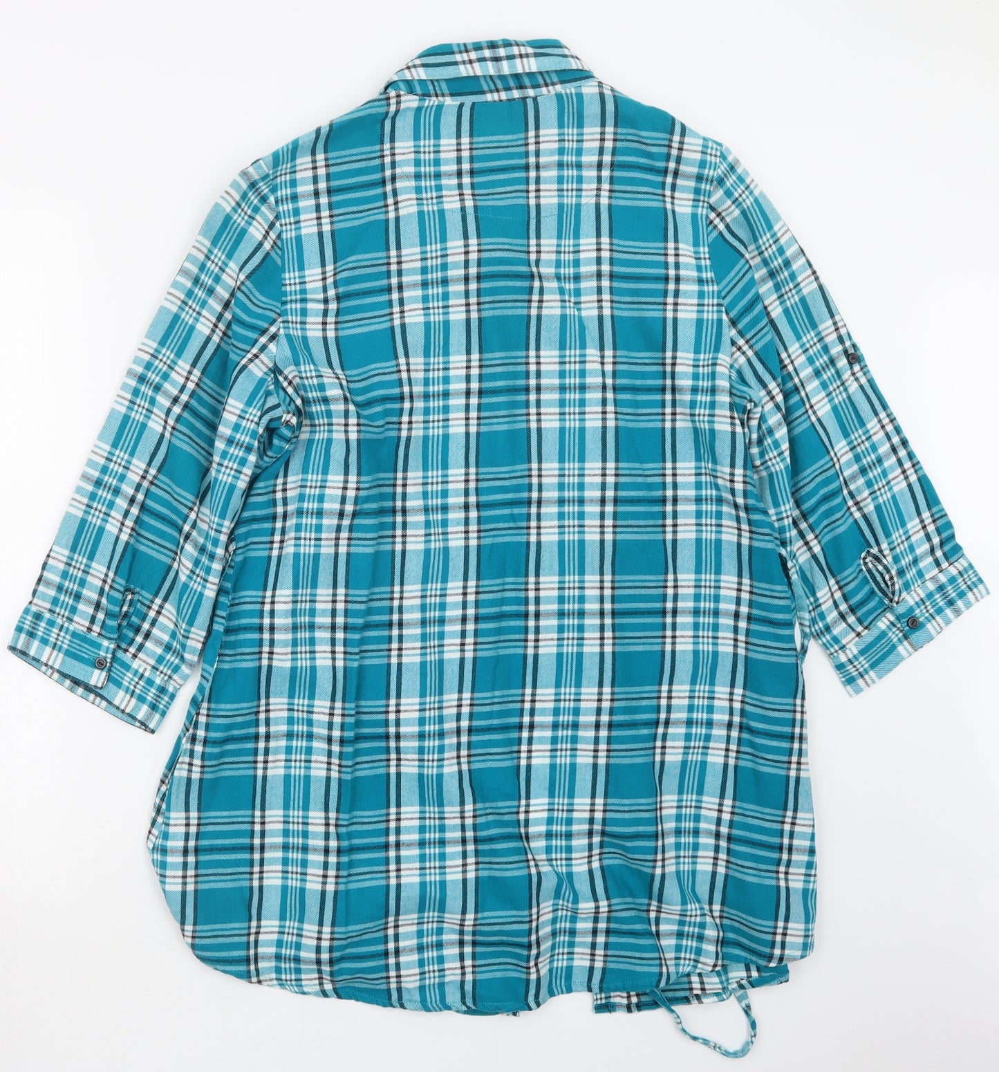 Papaya Womens Blue Check  Basic Button-Up Size 18