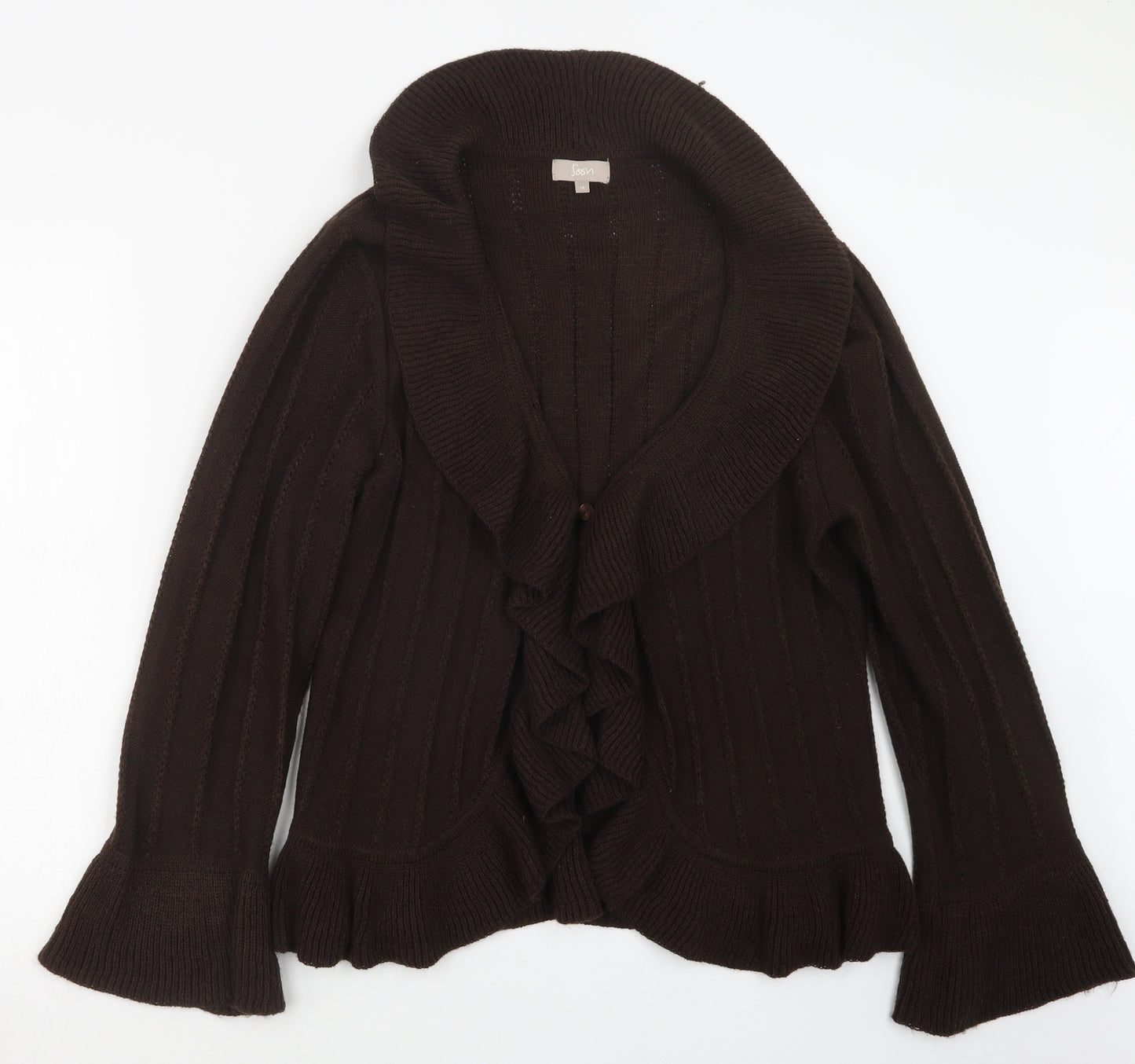 Soon Womens Brown  Knit Cardigan Jumper Size 18