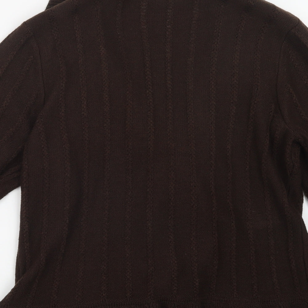 Soon Womens Brown  Knit Cardigan Jumper Size 18