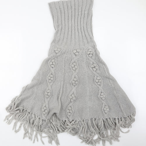 Papaya Womens Grey  Knit Jacket Poncho Size L